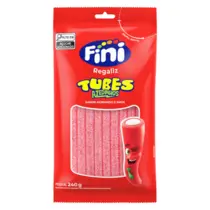 Bala Fini Tubes Ácido Morango 80g