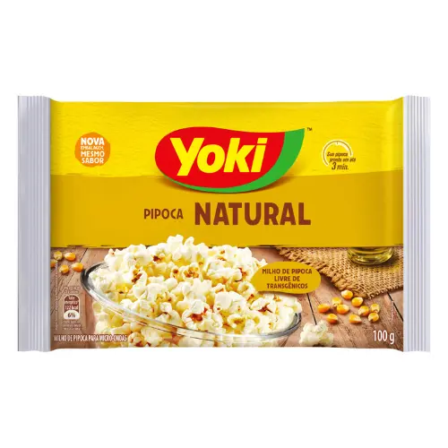 Pipoca Yoki sabor Natural 100g