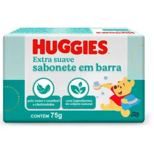 Sabonete Em Barra Infantil Huggies Extra Suave Para Bebê 75g