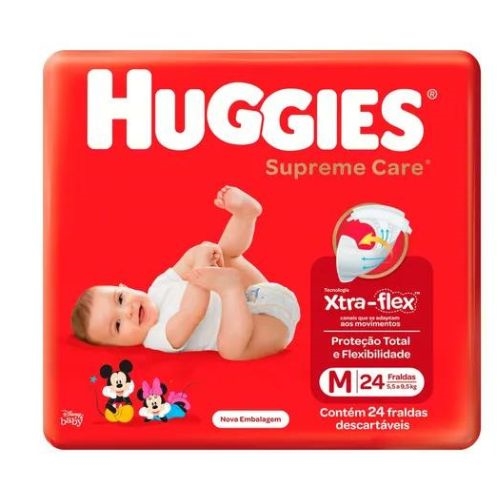 Fralda Huggies Supreme Care Jumbo M 24 Unidades - Huggies