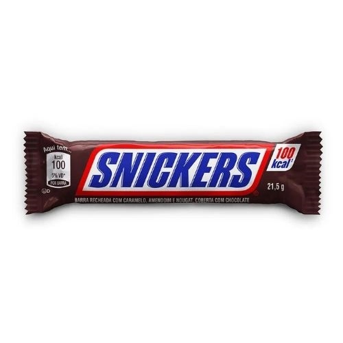 Chocolate Snickers 100 Calorias 21,5g Snickers