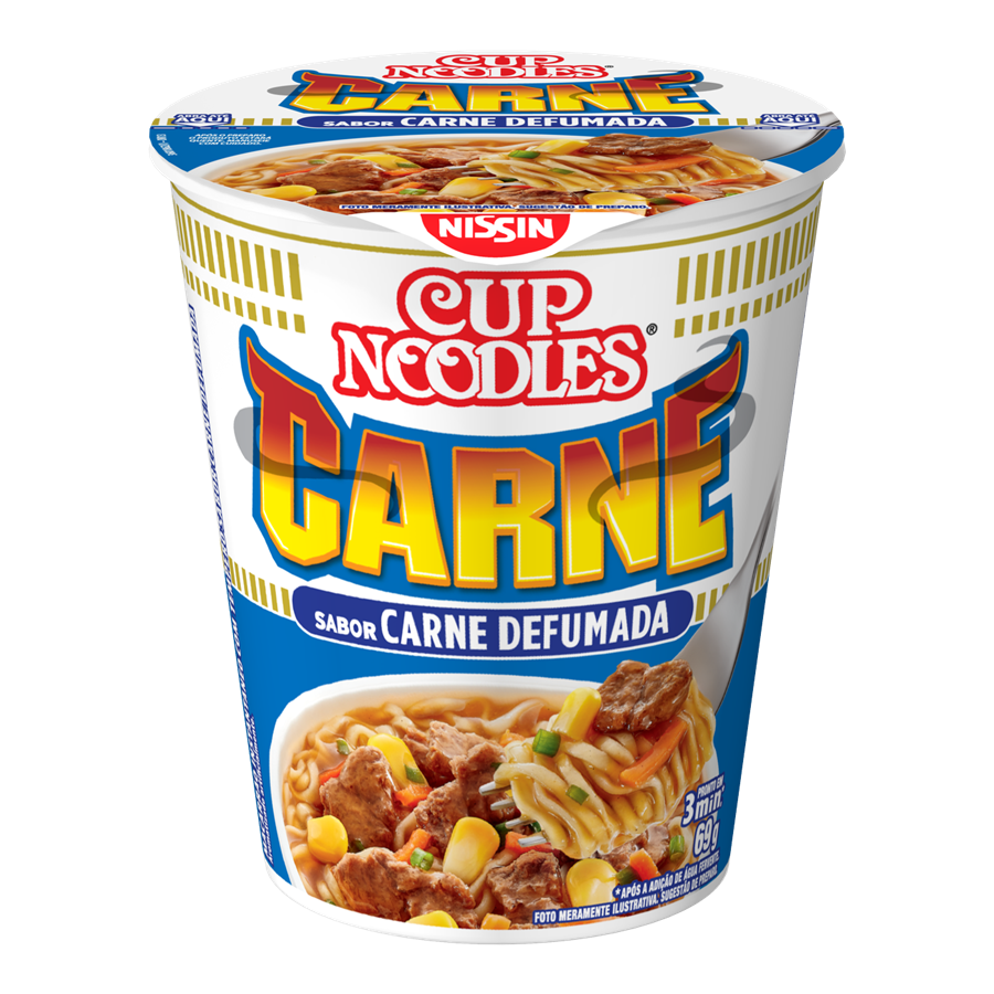Cup Noodles sabor Carne Defumada Nissin 69g Nissin