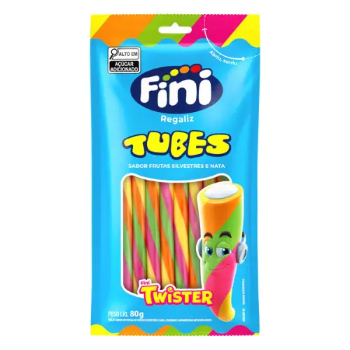 Bala de Gelatina Tubes Twister Fini 80g