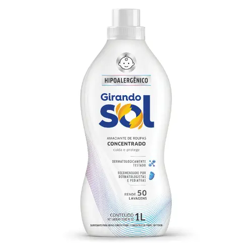 Amaciante Girando Sol Concentrado Hipoalergênico 1l