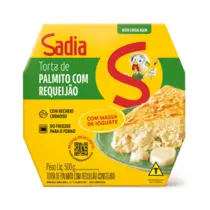 Torta congelada de palmito com requeijão Sadia 500g
