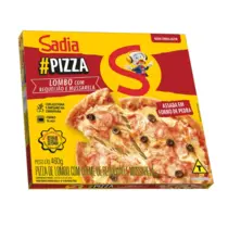 Pizza lombo com requeijão e mussarela 460g