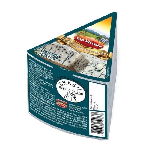 Queijo Azul (Gorgonzola) Forma Inteiro +/-3kg São Vicente Food