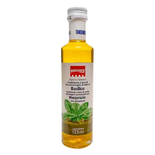 Azeite de oliva Extravirgem com manjericão Montosco 125ml