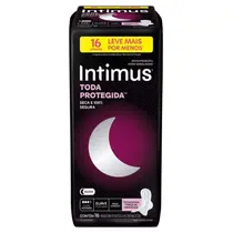 Absorvente Noturno Intimus com abas Cobertura suave 16 unidades