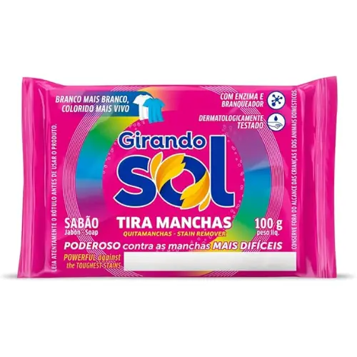 Tira Manchas Em Barra Girando Sol 100g