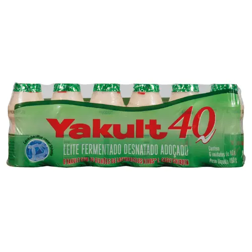 Leite Fermentado Yakult 40 80g 6 unidades