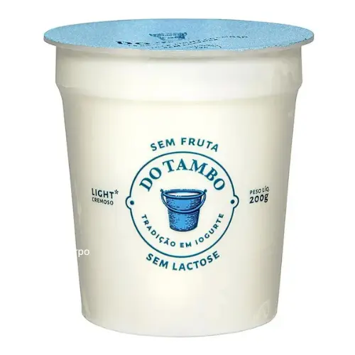 Iogurte Sem Fruta Cremoso Light sem Lactose Do Tambo 200g