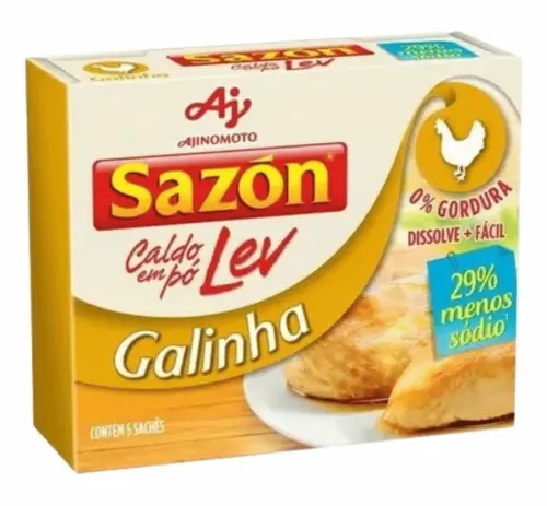 Caldo Em Pó Sazón Lev Galinha 29% Menos Sódio 32,5g