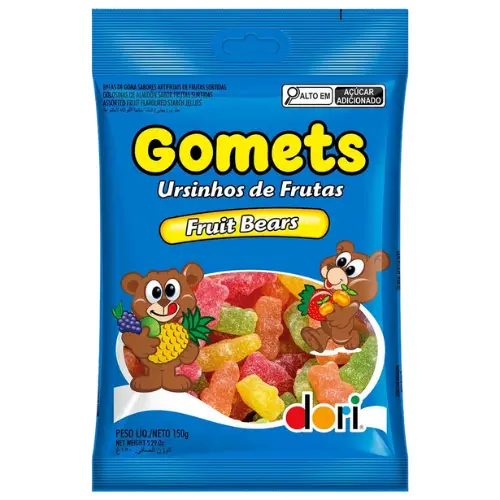 Bala de Goma Gomets Ursinhos de Frutas 150g - Dori