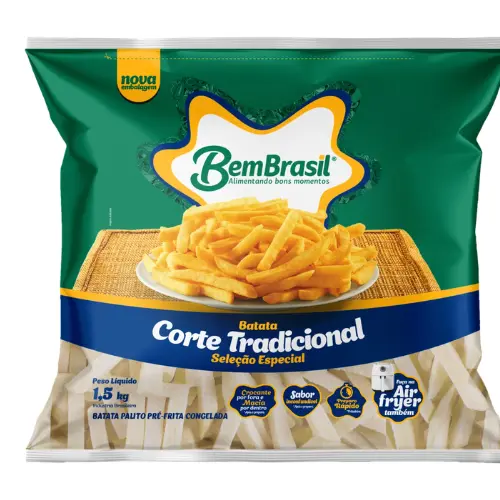 Batata Pré-Frita Palito Tradicional Congelada Bem Brasil Pacote 1,5kg
