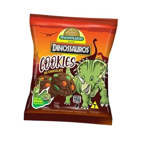 Biscoitos de Chocolate Dinossauro Mosmann 150g