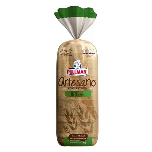 Pão de Forma Pullman Artesano Integral 500g - Pullman