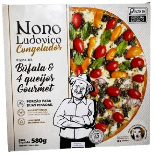 Pizza Búfala e 4 Queijos Nono Ludovico 580g