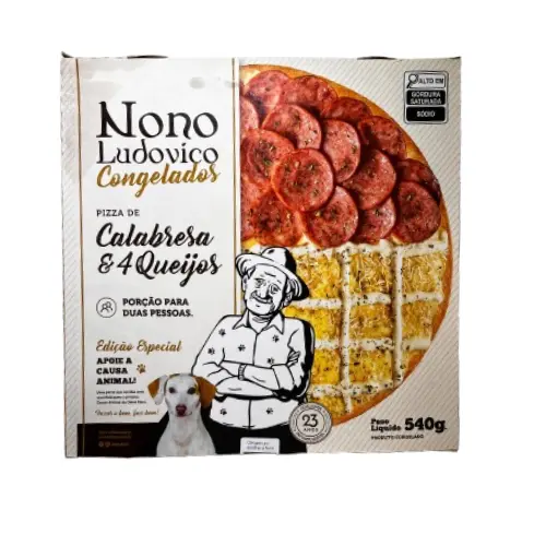 Pizza 4 Queijos e Calabresa Nono Ludovico 540g