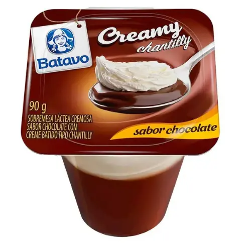 Sobremesa Creamy Chocolate com Chantilly Batavo 90g
