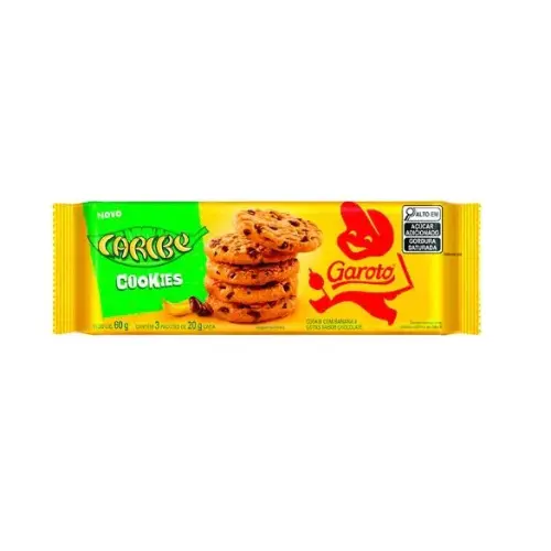 Biscoito Garoto Cookie Caribe 60g