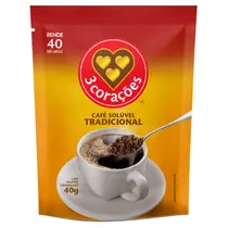 Café Solúvel Granulado 3 Corações Tradicional 40g