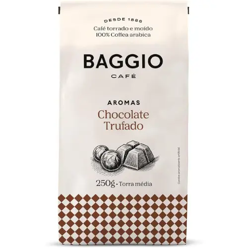 Baggio Café Café Torrado e Moído Aroma de Chocolate Trufado 250g