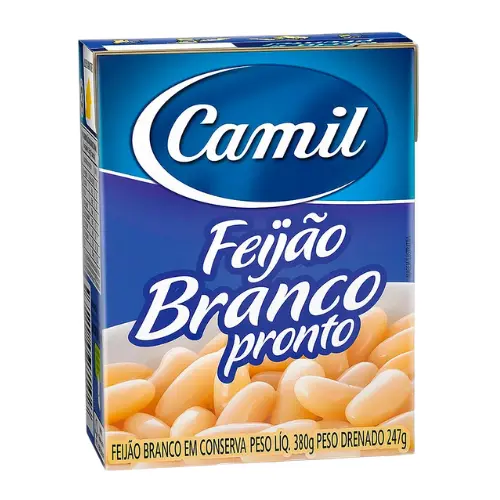 Feijão branco pronto Camil 380g