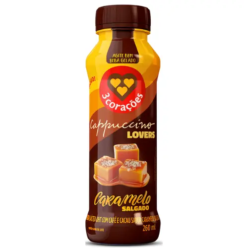 Cappuccino Pronto Caramelo Salgado 3 Corações 260ml