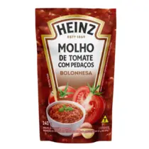 Molho de tomate com pedaços Bolonhesa Heinz 240g
