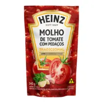 Molho de tomate com pedaços Tradicional Heinz 240g