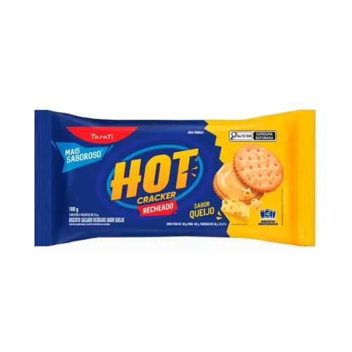 Biscoito Recheado Parati Hot Cracker Queijo 100g