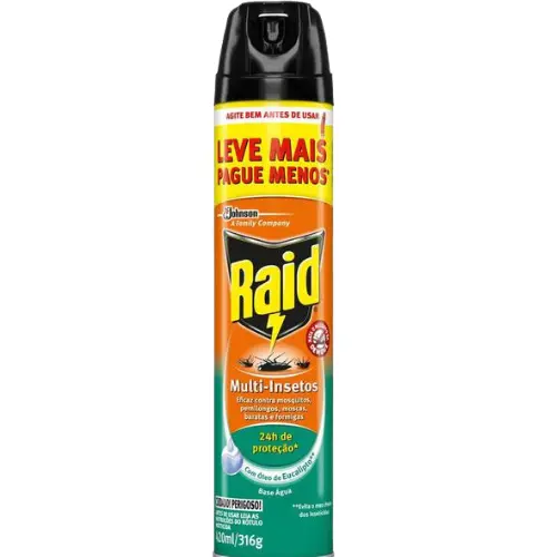 Inseticida aero raid 300+120ml eucalipto