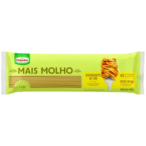 Massa Espaguete mais molho Orquídea 400g