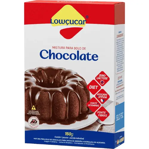Bolo de Chocolate Zero Adição de Açúcares 150g
