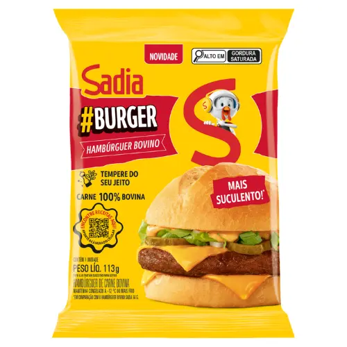 Hamburguer Bovino Sadia 113g