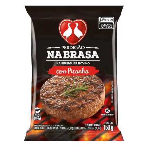 Hamburguer Bovino Com Picanha Na Brasa Perdigao 150g