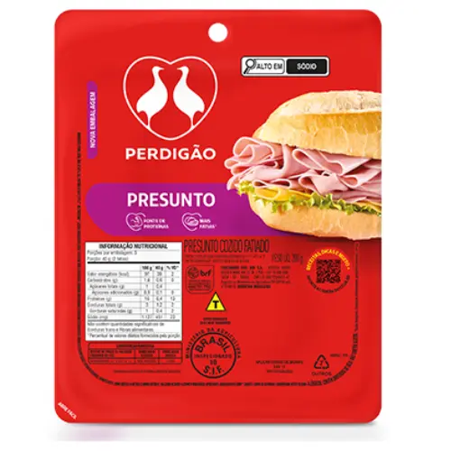 Presunto Cozido Fatiado Perdigão 200g