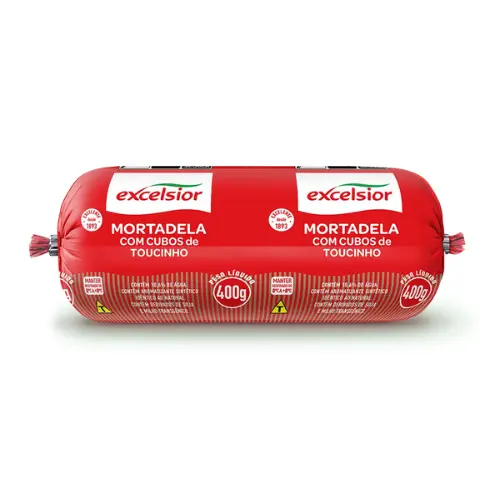 mortadela excelsior 400g com toucinho