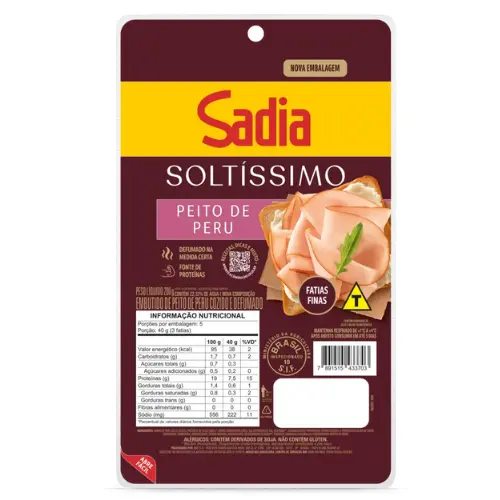Peito De Peru Fatiado Sadia Soltíssimo 200g