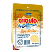 Queijo Crioulo Mussarela Zero Lactose Fatiado 150g
