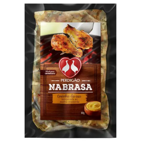 Coxinha da Asa de Frango Temperada Molho Mostarda Perdigão na Brasa 800g