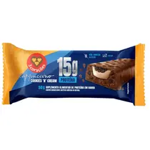 Barra de Proteína Cookies’n Cream 3 Corações 50g