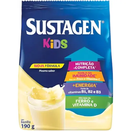 Suplemento Nutricional Sustagen Kids Baunilha Sachê 190g