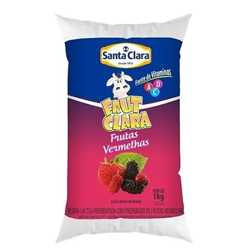 Bebida Láctea Santa Clara Frutas Vermelhas Sachê 1 litro