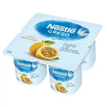 Iogurte Light Nestlé Grego Maracujá Bandeja Com 4 Unidades 360g