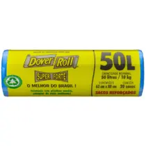 Sacos para Lixo em Rolo Azul Super Forte Dover-Roll 50 Litros 20 unidades