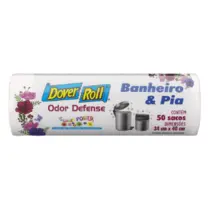 Saco de Lixo DOVER ROLL Banheiro & Pia Flower Power Odor Defense com 50 UnidadesR