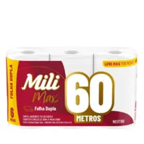 Papel Higiênico Mili Sensitive / Max Folha Dupla com 60 metros